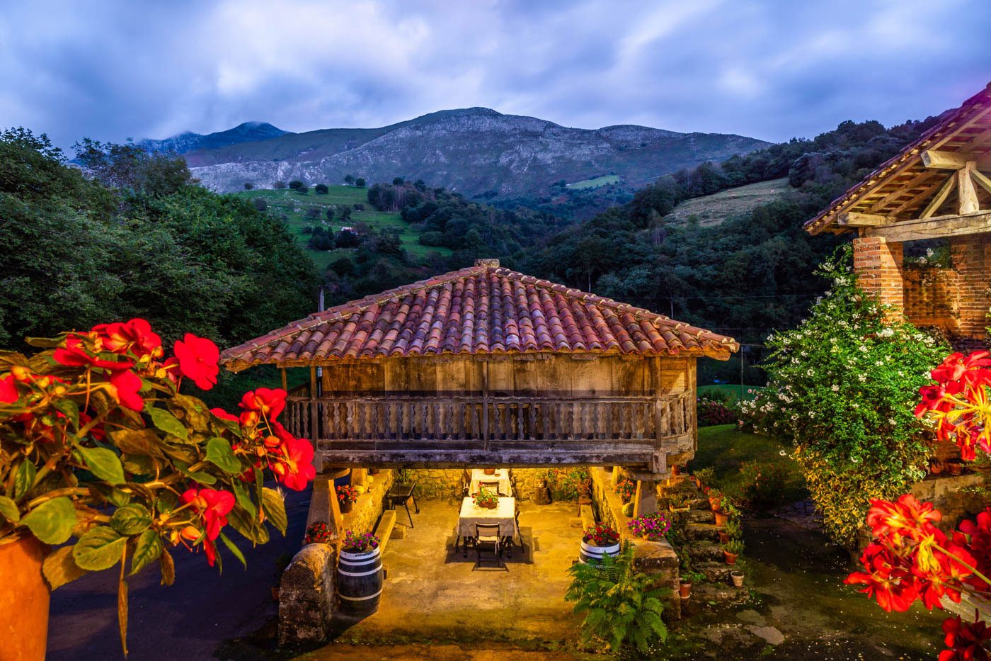 Vistas desde el balcón al atardecer